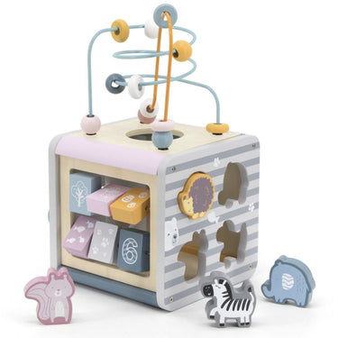 PolarB 5-in-1 Wooden Activity Cube